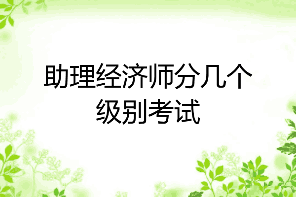 助理经济师分几个级别考试