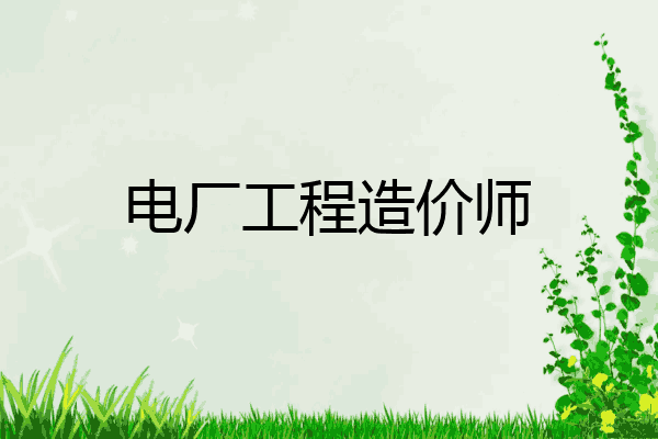 电厂工程造价师