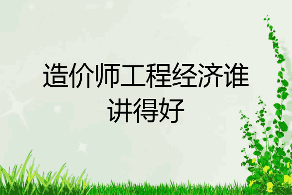 造价师工程经济谁讲得好
