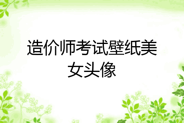 造价师考试壁纸美女头像