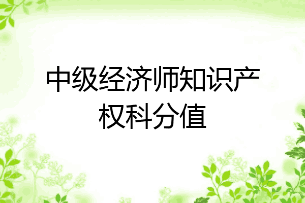 中级经济师知识产权科分值