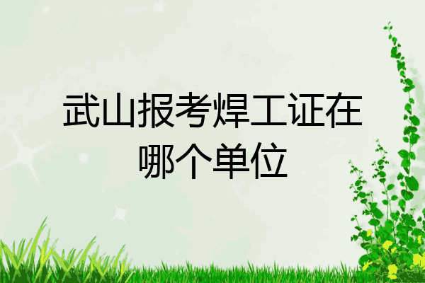 武山报考焊工证在哪个单位