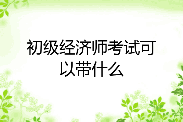 初级经济师考试可以带什么