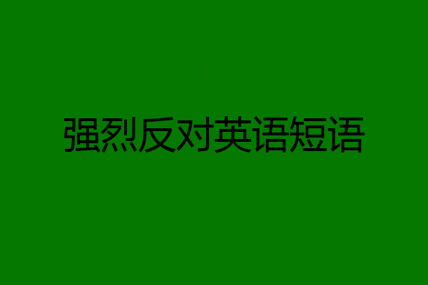 强烈反对英语短语