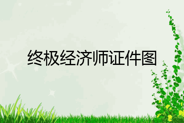 终极经济师证件图