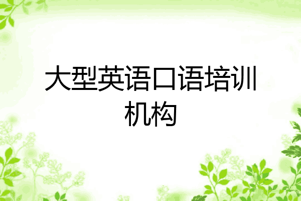 大型英语口语培训机构