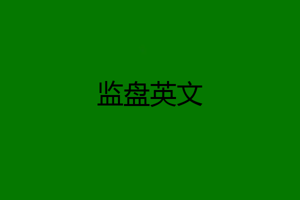 监盘英文