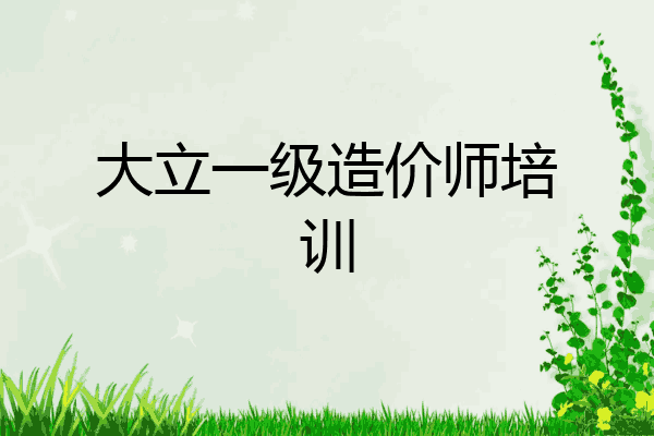 大立一级造价师培训