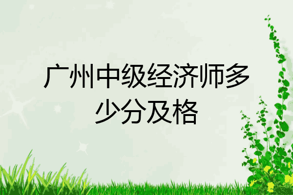 广州中级经济师多少分及格