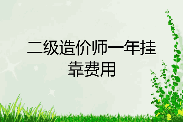 二级造价师一年挂靠费用