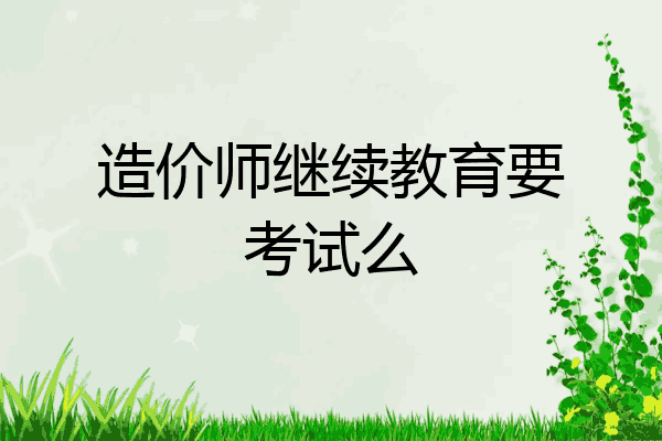 造价师继续教育要考试么