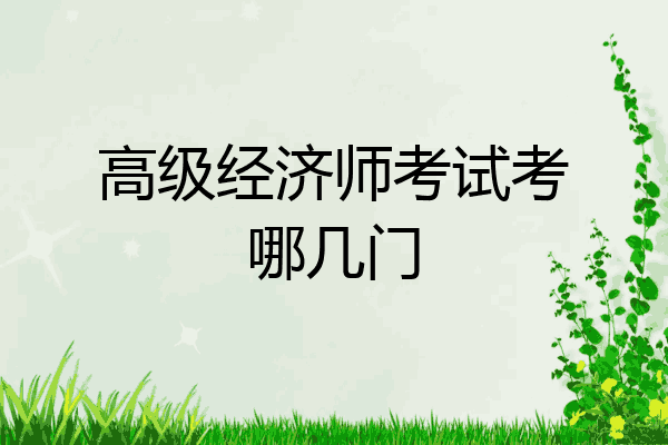 高级经济师考试考哪几门