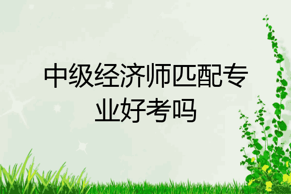 中级经济师匹配专业好考吗