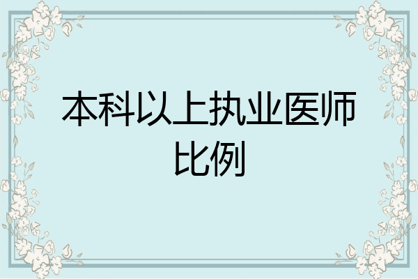 本科以上执业医师比例