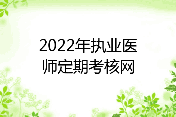 2022年执业医师定期考核网