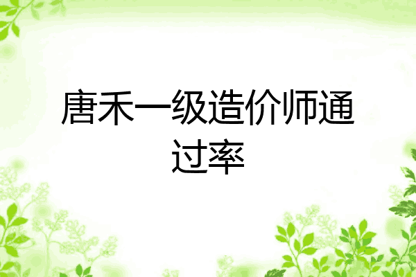 唐禾一级造价师通过率