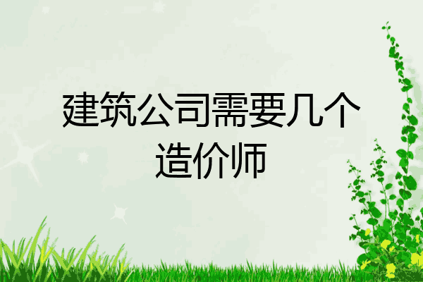 建筑公司需要几个造价师