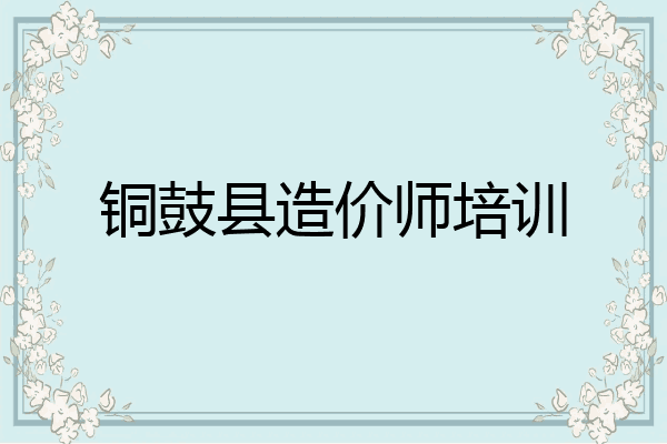 铜鼓县造价师培训