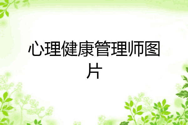 心理健康管理师图片