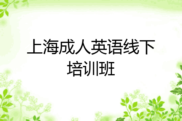 上海成人英语线下培训班