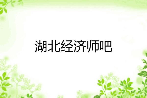 湖北经济师吧
