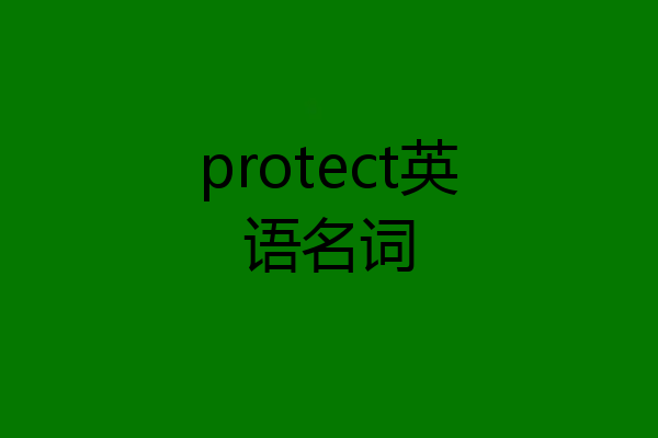 protect英语名词
