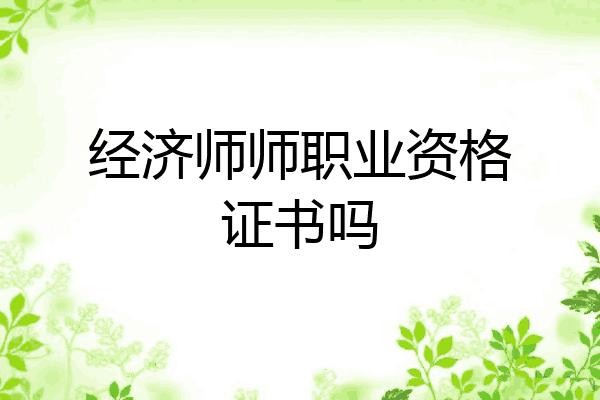 经济师师职业资格证书吗