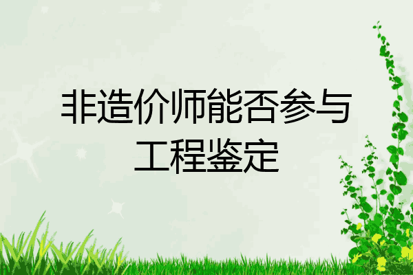非造价师能否参与工程鉴定