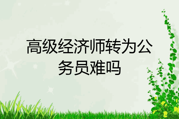 高级经济师转为公务员难吗