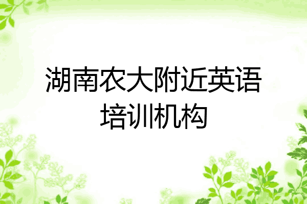 湖南农大附近英语培训机构