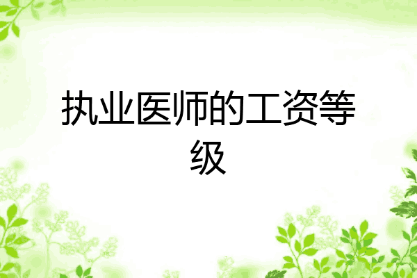 执业医师的工资等级