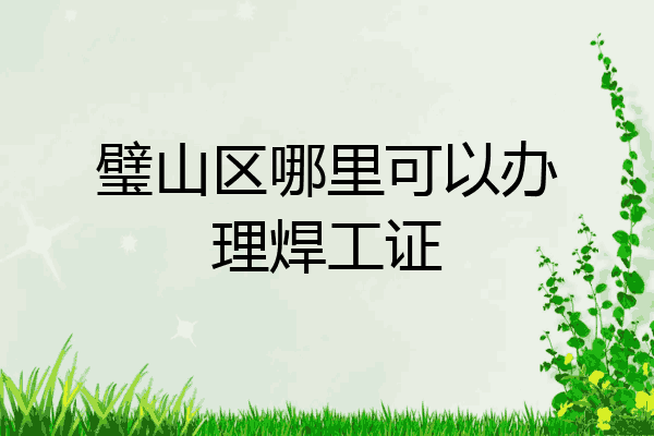 璧山区哪里可以办理焊工证