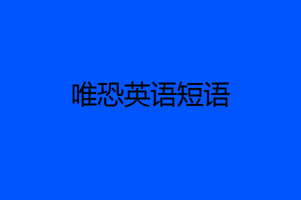 唯恐英语短语