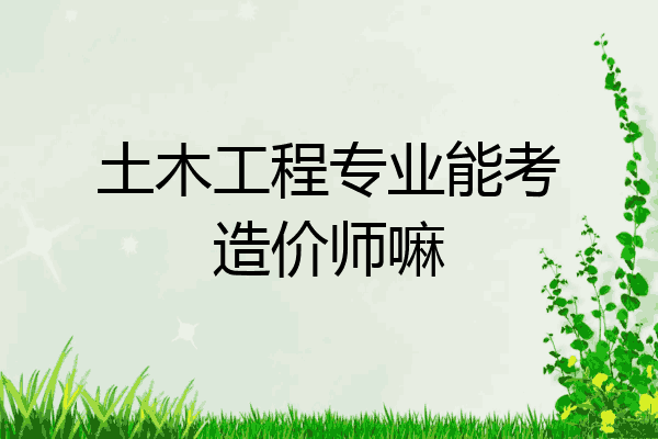土木工程专业能考造价师嘛
