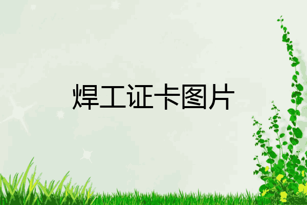 焊工证卡图片