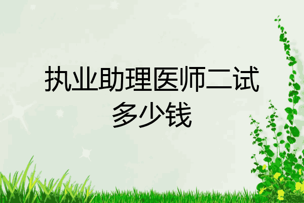 执业助理医师二试多少钱