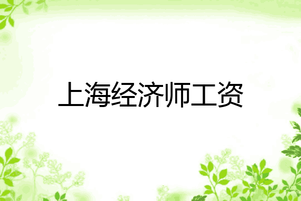 上海经济师工资