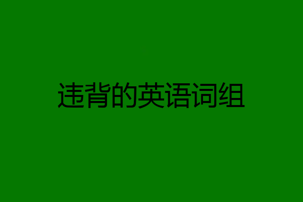 违背的英语词组