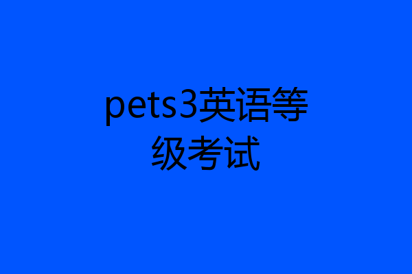 pets3英语等级考试