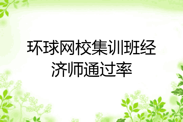 环球网校集训班经济师通过率