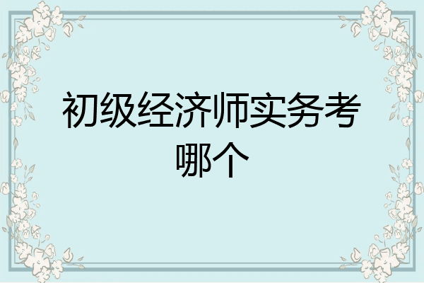 初级经济师实务考哪个