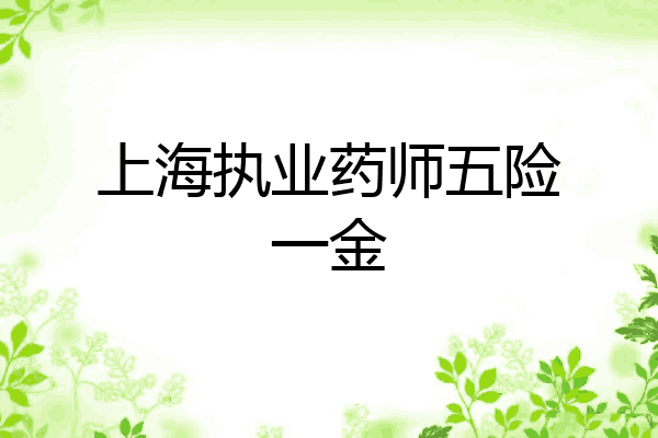 上海执业药师五险一金