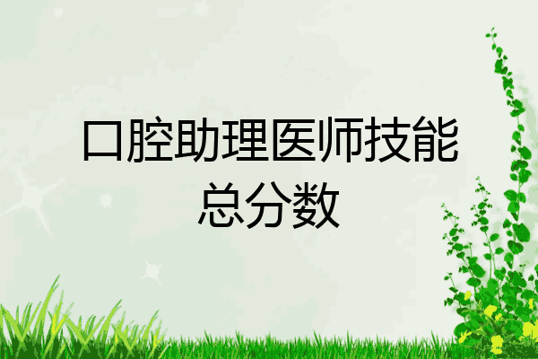 口腔助理医师技能总分数