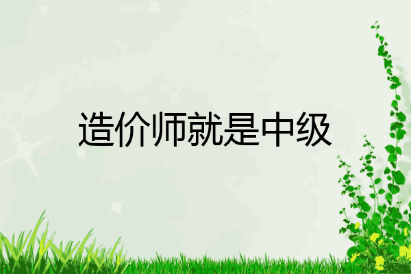 造价师就是中级