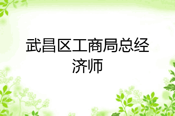 武昌区工商局总经济师