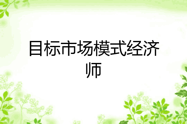 目标市场模式经济师
