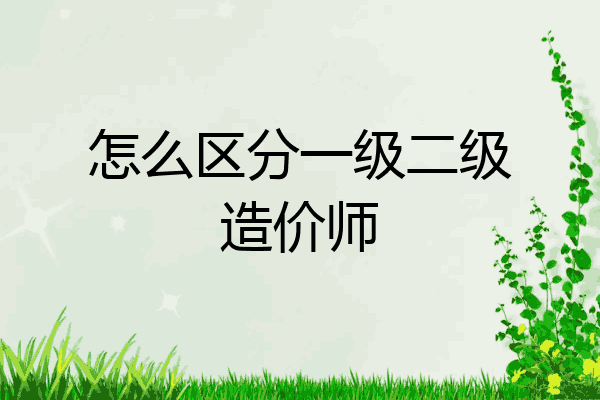 怎么区分一级二级造价师