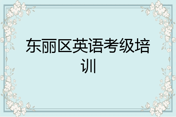东丽区英语考级培训