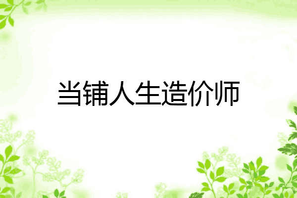 当铺人生造价师