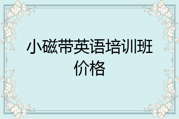 小磁带英语培训班价格
